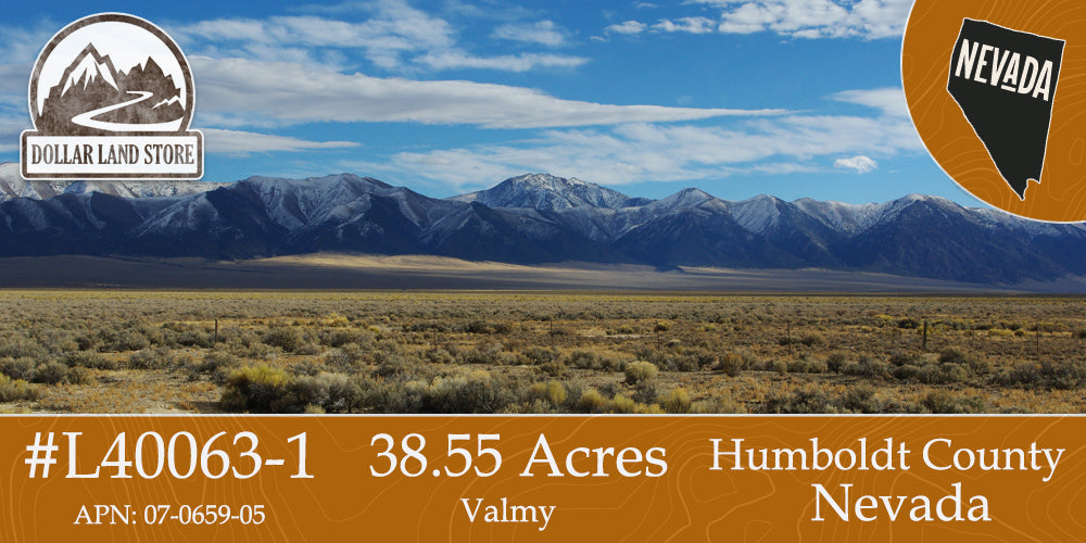 #L40063-1 38.55 Acres in Humboldt County, NV $19,995.00 ($222.56/Month)