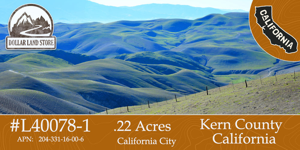 #L40078-1 .22 Acre Residential lot in California City, Kern County, CA $8,999.00 ($134.34/Month)