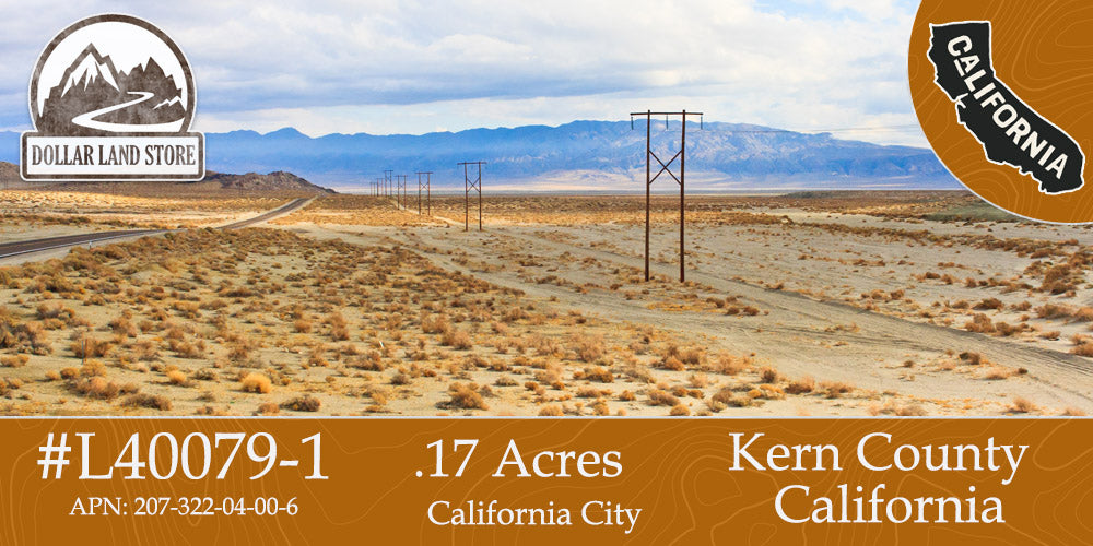 #L40079-1 .17 Acre Residential lot in California City, Kern County, CA $8,999.00 ($137.61/Month)