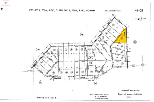 #L05055-1 1.25 Acres in California Pines, Modoc CA $5,899.00 ($80.38/Month)