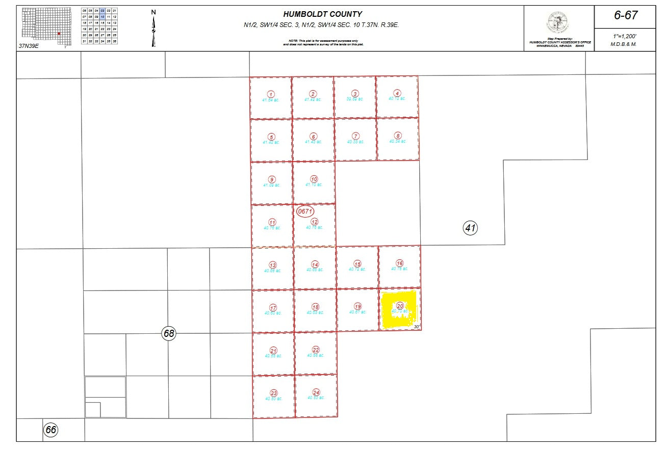 #L203941-1 40.70 Acres in Humboldt County, NV $20,799.00 ($235.70/Month)