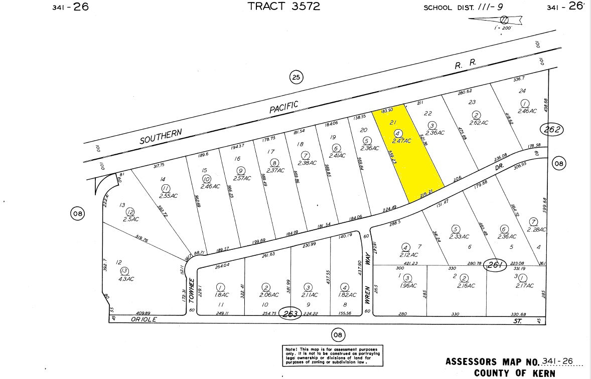 #L40084-1 2.47 Acres in Kern County, CA $9,499.00 ($112.68/Month)