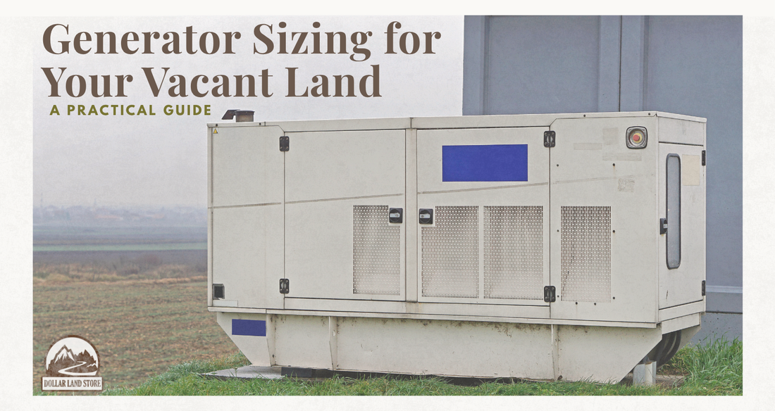 Generator Sizing Guide for Your Vacant Land