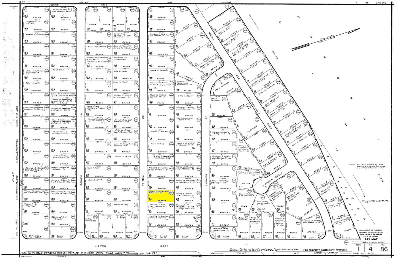 #L03748-1 Beautiful Lot in Nanawale Estates, Hawaii $15,899.00 ($201.91/Month)