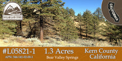 #L05821-1 1.3 Acres in Bear Valley, California Lot at the Top of the World $19,899.00 ($451.13 / Month)