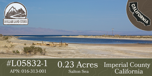 #L05832-1 .23 Acre Lot in Salton City, California $10,995.00 ($135.60/Month)