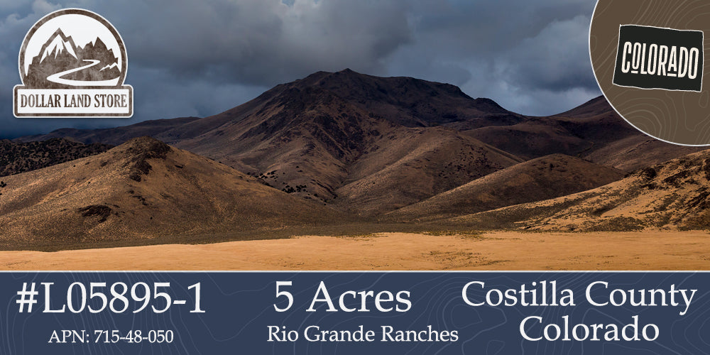 #L05895-1 5 Acres in Rio Grande Ranches Costilla, Colorado $5,995.00 ($88.95/Month)