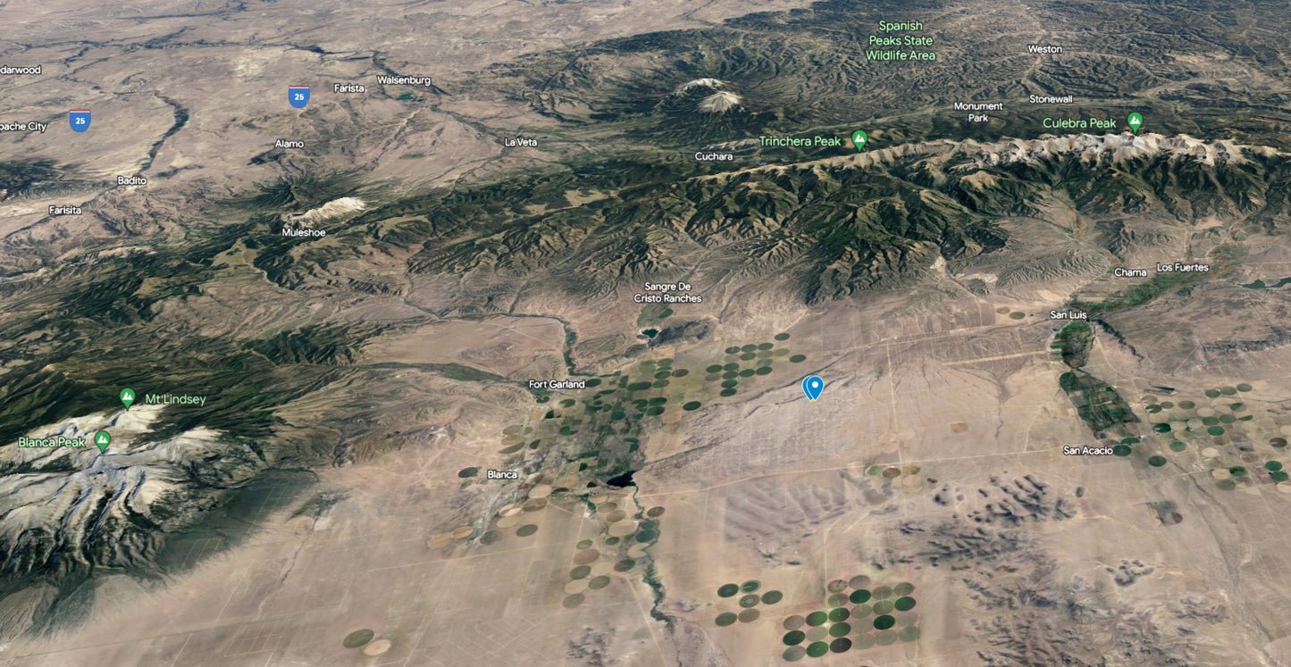 #L05928-1 Beautiful views from 5 Acres in San Luis Valley Ranches, Costilla County, Colorado $9,995.00 ($127.03/Month)