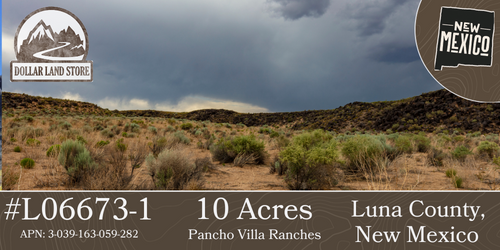 #L06673-1 10 Acres in Luna County, NM $8,999 ($111.47/Month)