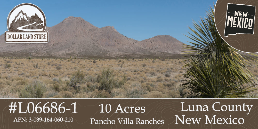 #L06686-1 10 Acres in Luna County, NM $8,999 ($125.37/Month)