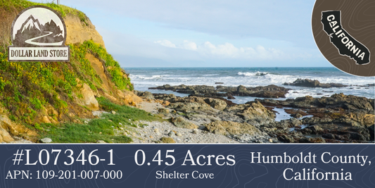 #L07346-1 Cul-de-sac Lot in Shelter Cove, Humboldt County CA $9,900.00 ($145.56/Month)