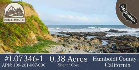 #L07346-1 Cul-de-sac Lot in Shelter Cove, Humboldt County CA $9,900.00 ($145.56/Month)