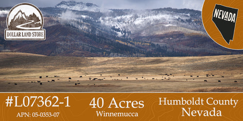 #L07362-1 39.61 Acres in Humboldt County, NV $20,799.00 ($229.23/Month)