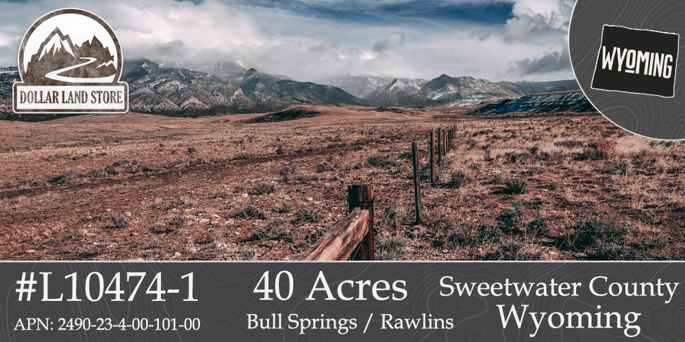 #L10474-1 40 Acres In Sweetwater County, WY $16,499.00 ($189.93/Month)
