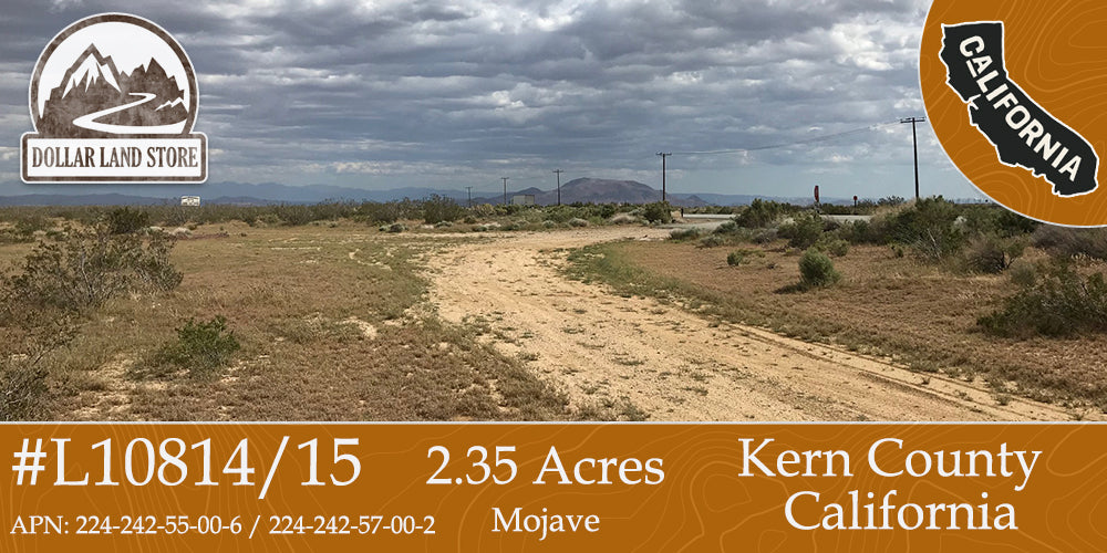 #L10814/15-1 2.54 Acres in Kern County, CA $15,499 ($178.43/Month)