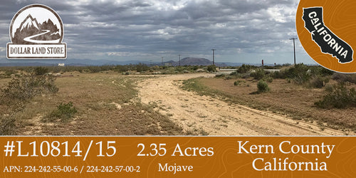 #L10814/15-1 2.54 Acres in Kern County, CA $15,499 ($178.43/Month)