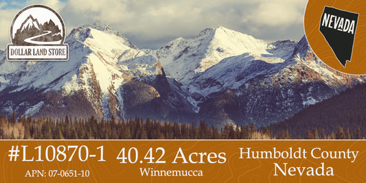 #L10870-1 40.42 Acres in Humboldt County, NV $17,499.00 ($197.26/Month)
