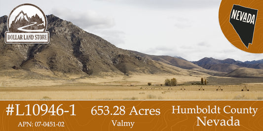 L10946-1 653.28 Acres Surrounded by BLM in Humboldt County, Nevada $249,000.00 ($2120.46/Month)