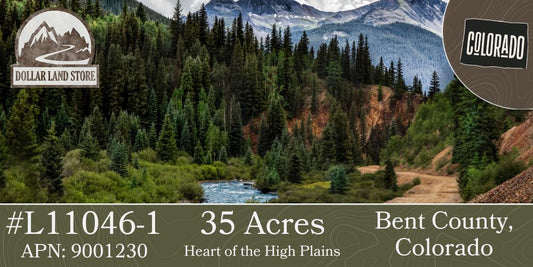#L11046-1 Large 35-Acre Lot in Bent County, Colorado – Rural Setting & Scenic View $24,999.00 ($269.33/ Month)