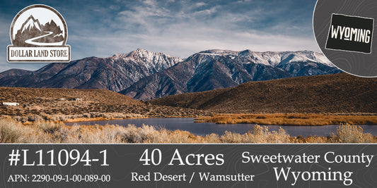 #L11094-1 40 Acres In Sweetwater County, WY $12,999.00 ($154.57/Month)