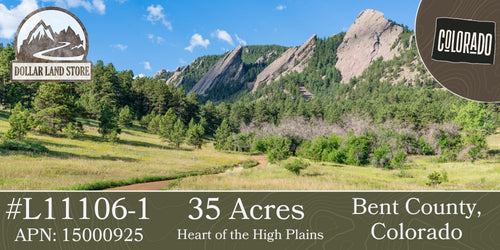 #L11106-1 Affordable 35-Acre Colorado Property – Great Plains Location Near NM & KS $24,999.00 ($269.69/ Month)