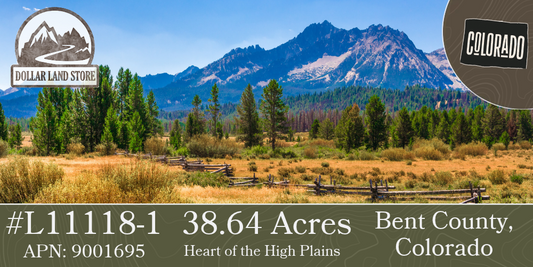 #L11118-1 Colorado Land Investment – 38.64-Acre Parcel in Bent County Near Arkansas River Valley $28,999.00 ($308.95/ Month)