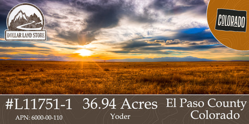 #L11751-1 36.94 Acres in El Paso County CO $48,900.00 ($586.51 / Month)