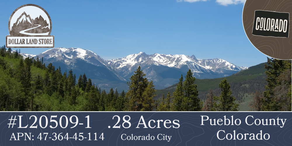 #L20509-1 .28 Lot in Colorado City, Colorado Takelma Drive $3,999.00 ($66.68 / Month)