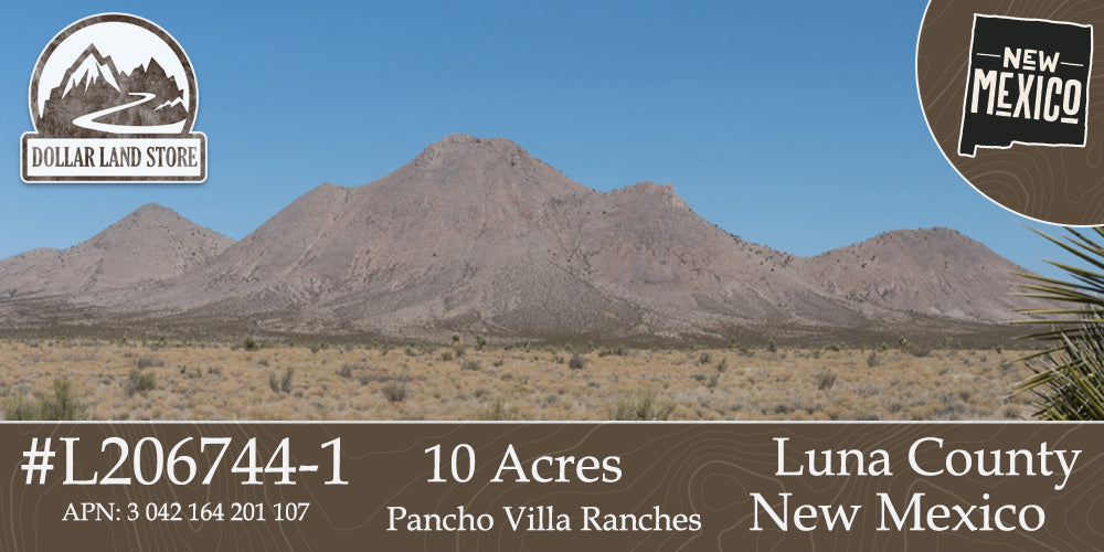 #L206744-1 10 Acres in Luna County, NM $8,999 ($125.26/Month)