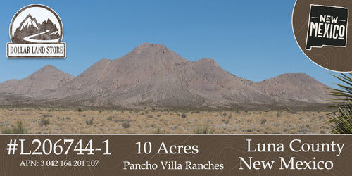 #L206744-1 10 Acres in Luna County, NM $8,999 ($111.35/Month)