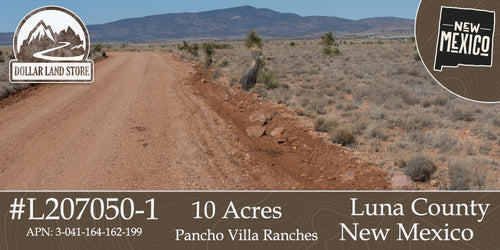 #L207050-1 10 Acres in Luna County, NM $9,999 ($121.61/Month)
