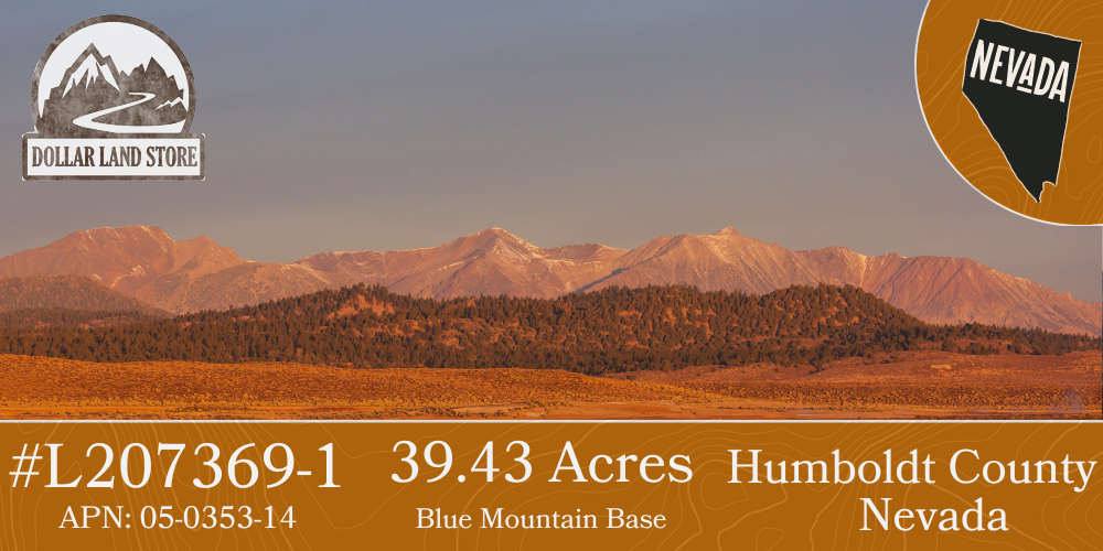 #L207369-1 39.43 Acres in Humboldt County, NV $29,499.00 ($317.42/Month)