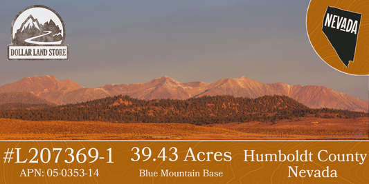 #L207369-1 39.43 Acres in Humboldt County, NV $29,499.00 ($317.42/Month)