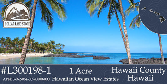 #L300198-1 1 Acre Lot in H.O.V.E., HI $28,999.00 ($338.12/Month)