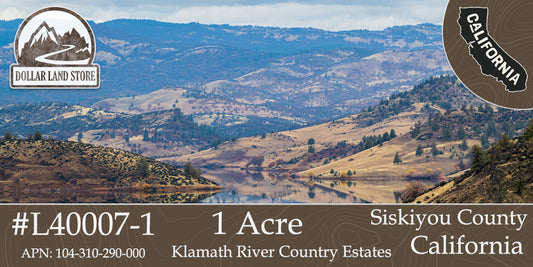 L40007-1 1.02 Acres in KCRE Near the Klamath River, Siskiyou County, CA $14,999.00 ($211.29/Month)