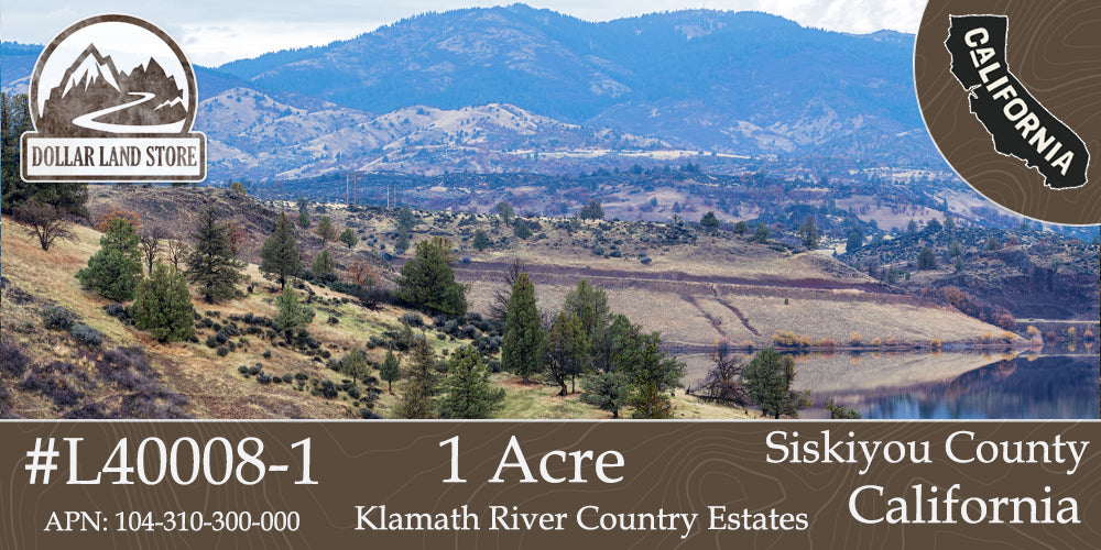L40008-1 1.02 Acres in KCRE Near the Klamath River, Siskiyou County, CA $14,999.00 ($205.01/Month)