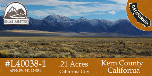 L40038-1 .21 Acre Residential lot in California City, Kern County, CA $3,499.00 ($51.05/Month)