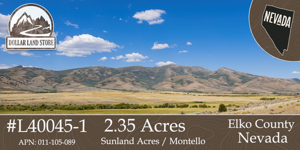 #L40045-1 2.35 Acres in Elko County, Nevada $5,999.00 ($78.41/ Month)