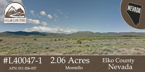 #L40047-1 2.06 Acres in Elko County, Nevada $5,999.00 ($78.41/ Month)