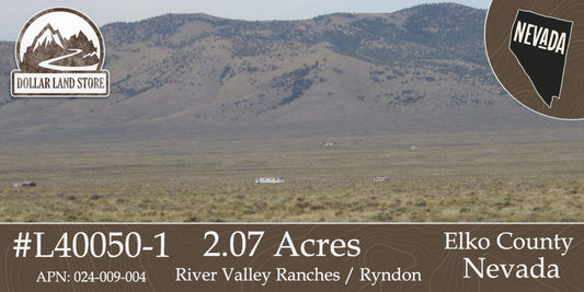 #L40050-1 2.07 Acres in Elko County, Nevada $9,999.00 ($134.81/ Month)