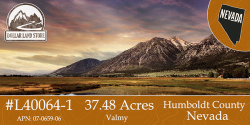 #L40064-1 37.48 Acres in Humboldt County, NV $19,995.00 ($222.56/Month)