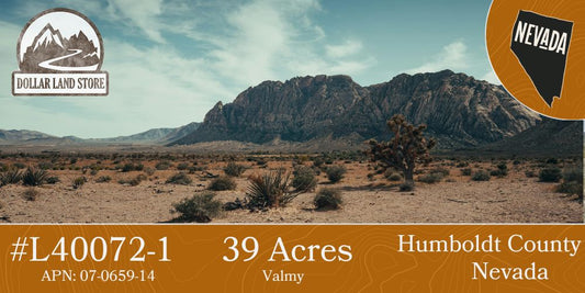 #L40072-1 39 Acres in Humboldt County, NV $19,995.00 ($222.56/Month)