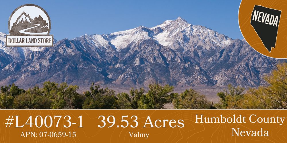 #L40073-1 39.53 Acres in Humboldt County, NV $19,995.00 ($222.56/Month)