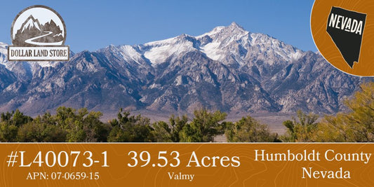 #L40073-1 39.53 Acres in Humboldt County, NV $19,995.00 ($222.56/Month)