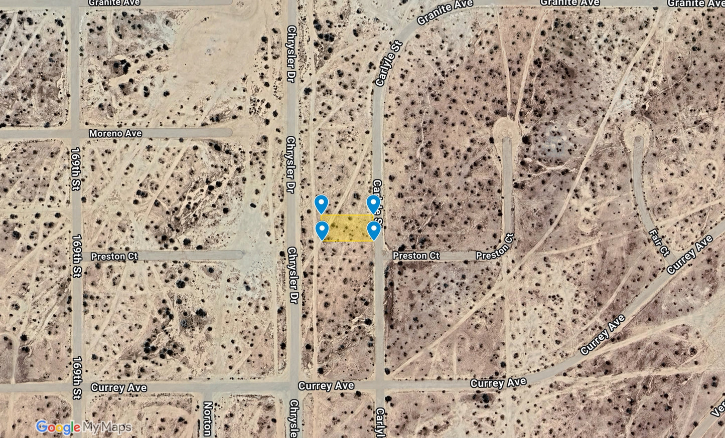 L40107-1 .17 Acre Residential lot in California City, Kern County, CA $2,999.00 ($48.69/Month)