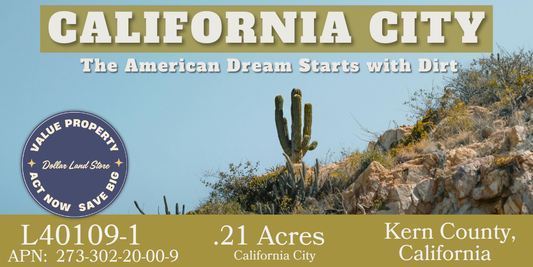 L40109-1 .21 Acre Residential lot in California City, Kern County, CA $2,999.00 ($47.59/Month)