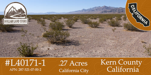 #L40171-1 .27 Acre Residential lot in California City, Kern County, CA $3,499.00 ($52.99/Month)