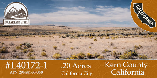 #L40172-1 .20 Acre Residential lot in California City, Kern County, CA $3,499.00 ($51.04/Month)