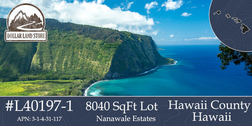#L40197-1 Beautiful Lot in Nanawale Estates, Hawaii $19,499.00 ($239.25 / Month)