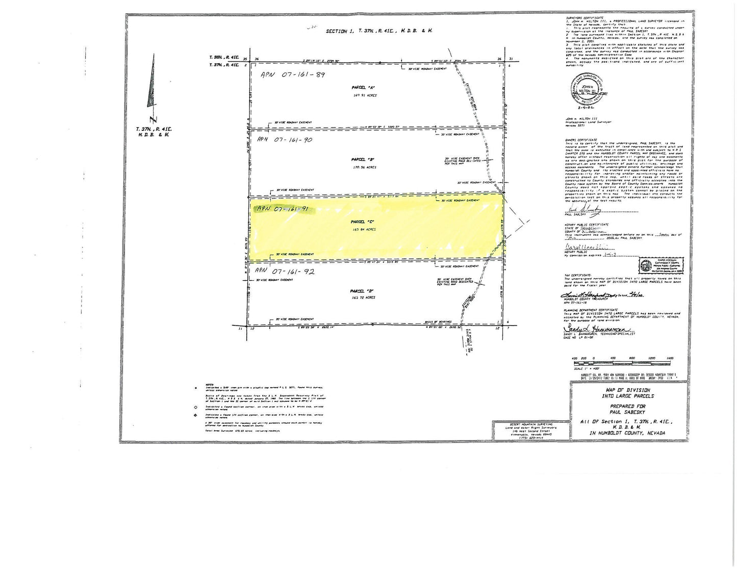 #L00266-1 165.84 Wide Open Acres in Humboldt County, Nevada $69,000.00 ($722.25/Month)
